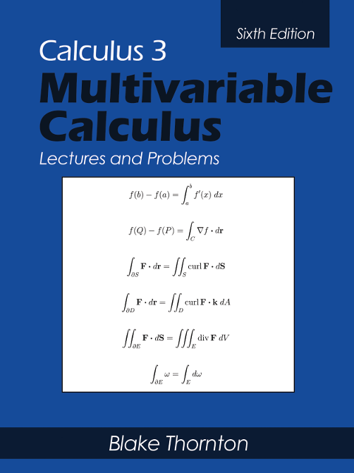 Calculus 3 Multivariable text book